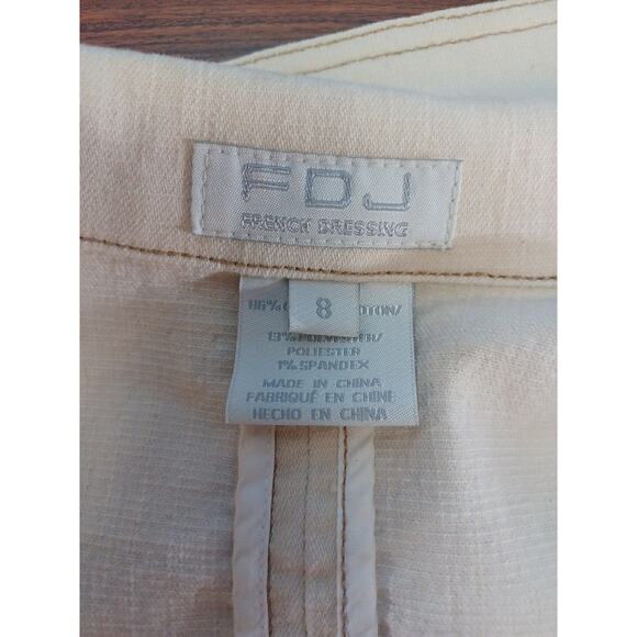 FDJ Bohemian Floral Embroidered Cream Colorful Jacket Stitched Western Size 8 - Picture 4 of 11